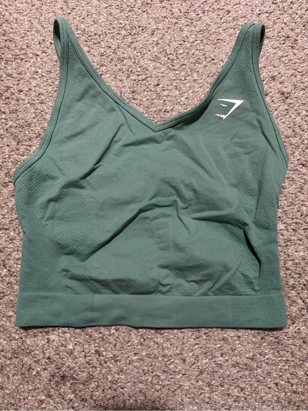 Gymshark vital seamless midi tank top size: medium color:teal
